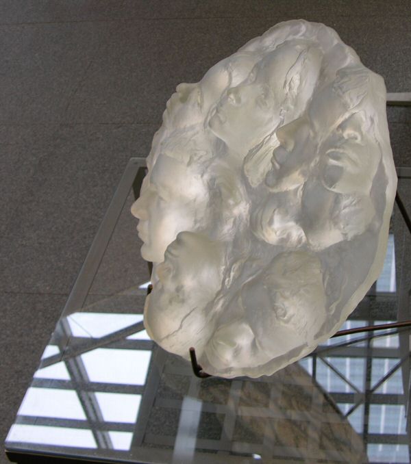 The same as above, in glass (now in permanent collection at HSBC bank headquarters, Canary Wharf, London)