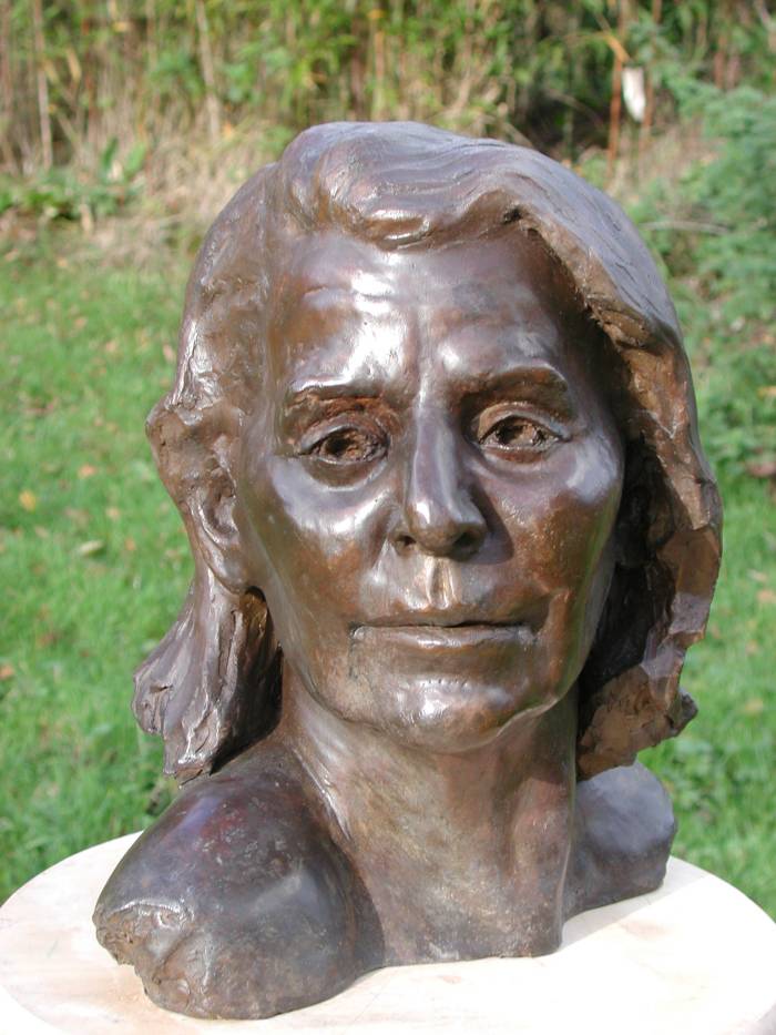 Bronze bust of Joy McQuade