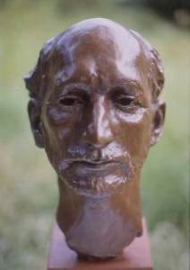 Bronze bust of sometimes actor Guy McQuade: click for larger view of bust