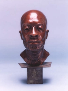 Bronze bust of actor & singer Isaac Hayes - click here for larger view