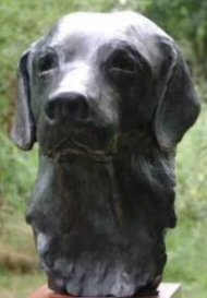 Bronze bust of a Labrador Retriever - Click here for a larger view